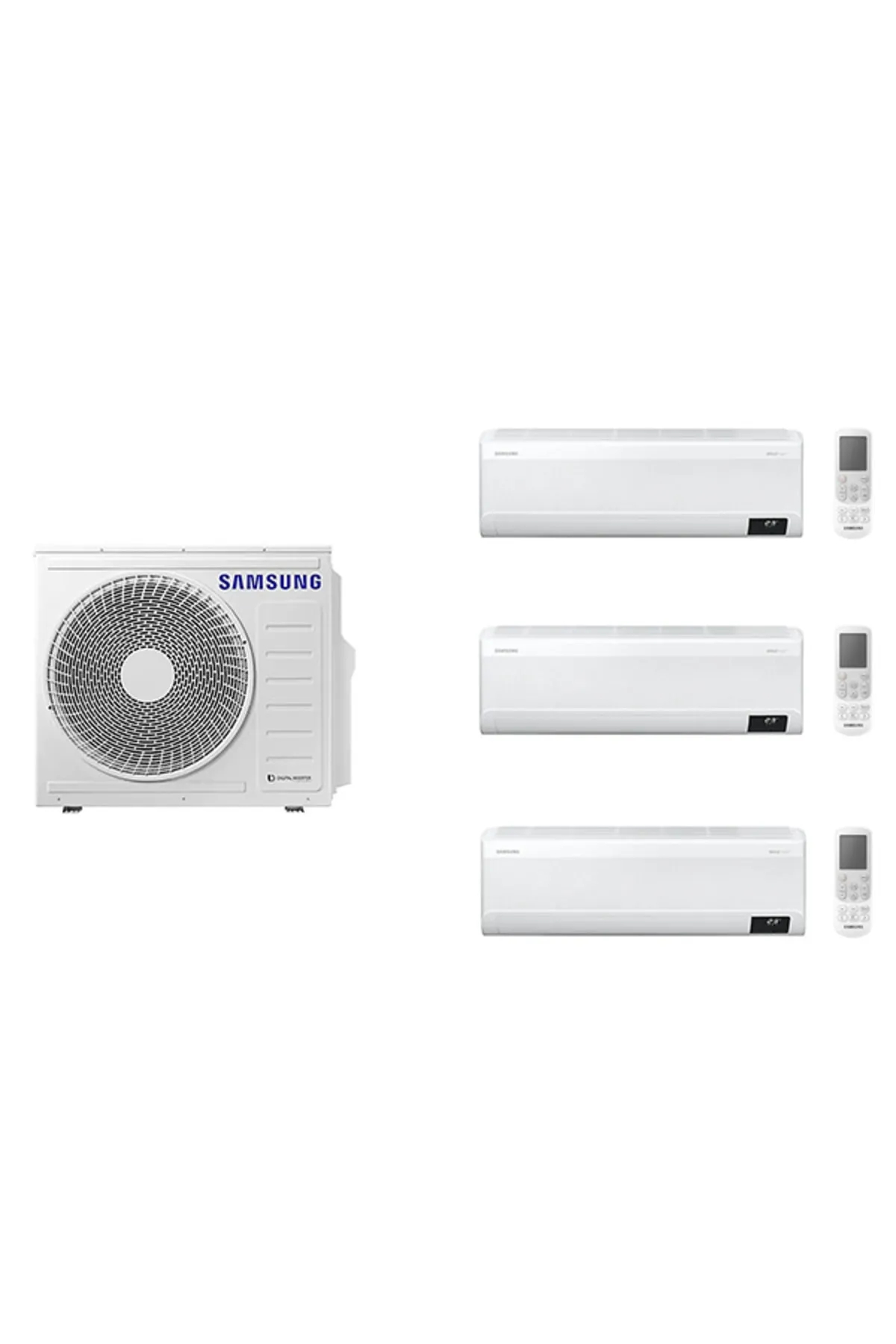 Samsung Windfree™ Multi Klima Takımı 1+4 Sistem 9+9+24 Btu/h İç Ünite 8 kW Dış Ünite