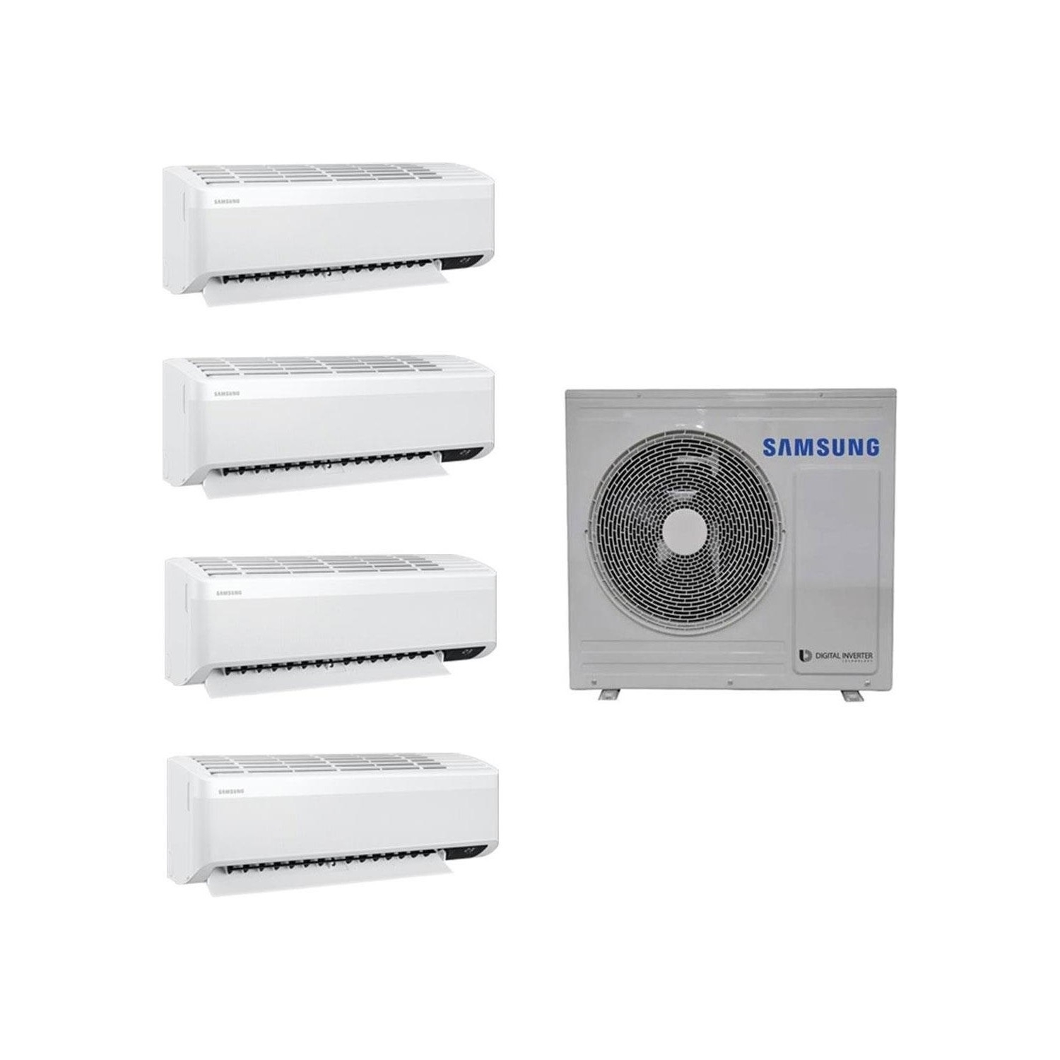 Samsung Windfree™ Multi Klima Takımı 1+4 Sistem 7+9+9+24 Btu/h İç Ünite 10 kW Dış Ünite