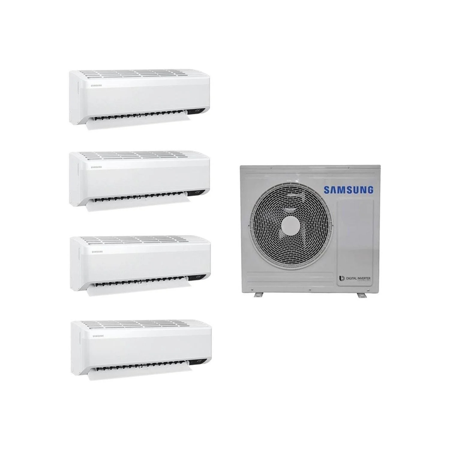 Samsung Windfree™ Multi Klima Takımı 1+4 Sistem 9+9+12+18 Btu/h İç Ünite 10 kW Dış Ünite